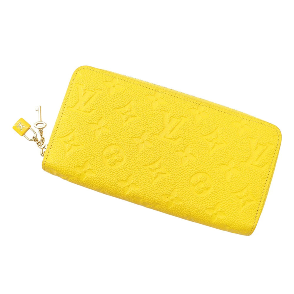 Louis Vuitton Long Wallet Monogram Empreinte Zippy Wallet Limited Leather Yellow